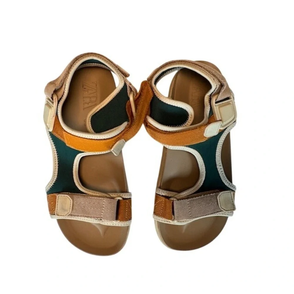 ZARA Kids Multi Color Strap Sporty Sandals‎ Size 3.5/euro 35